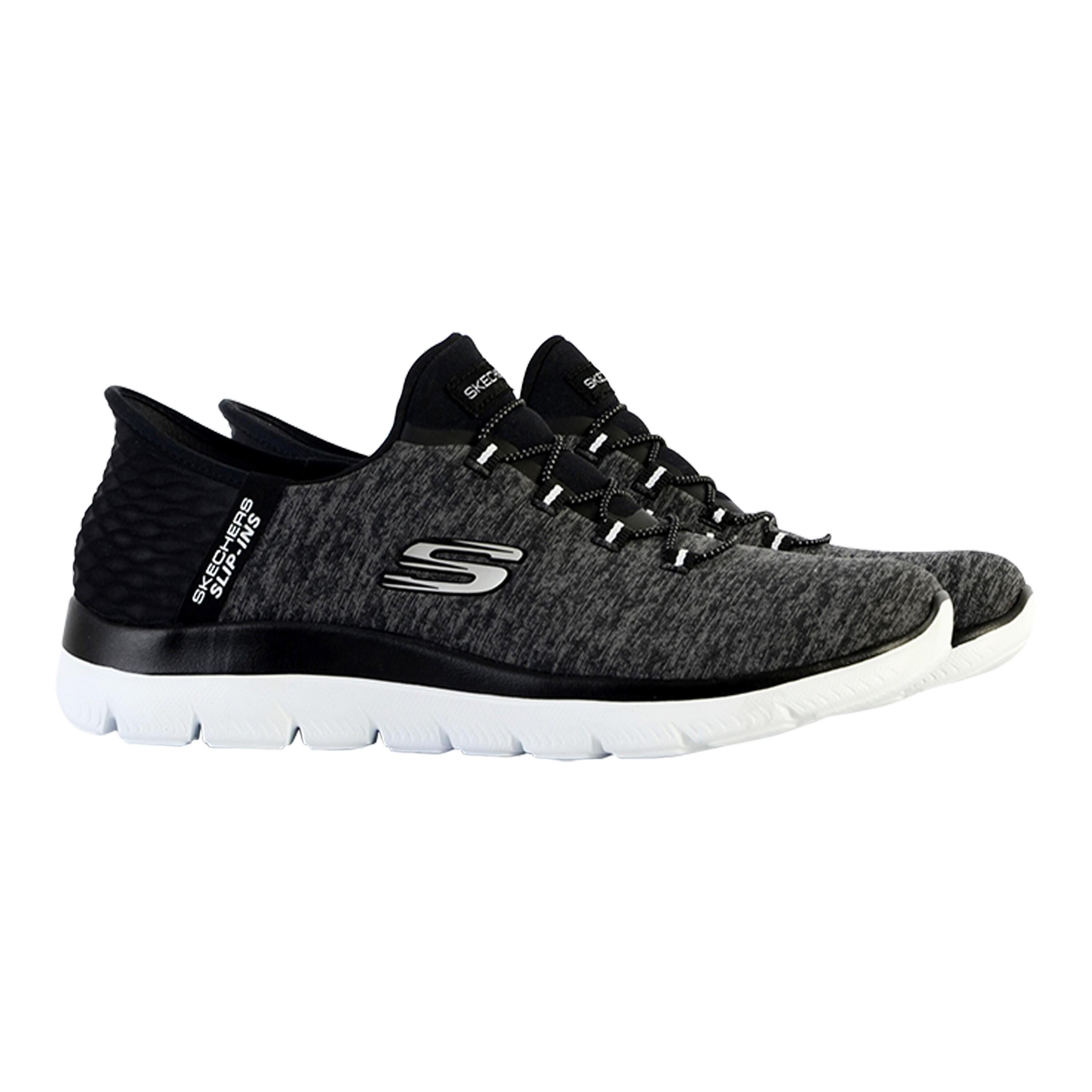 Zapatillas Skechers Mujer Summits - Dazzling haze Negro/ Blanco 3/6