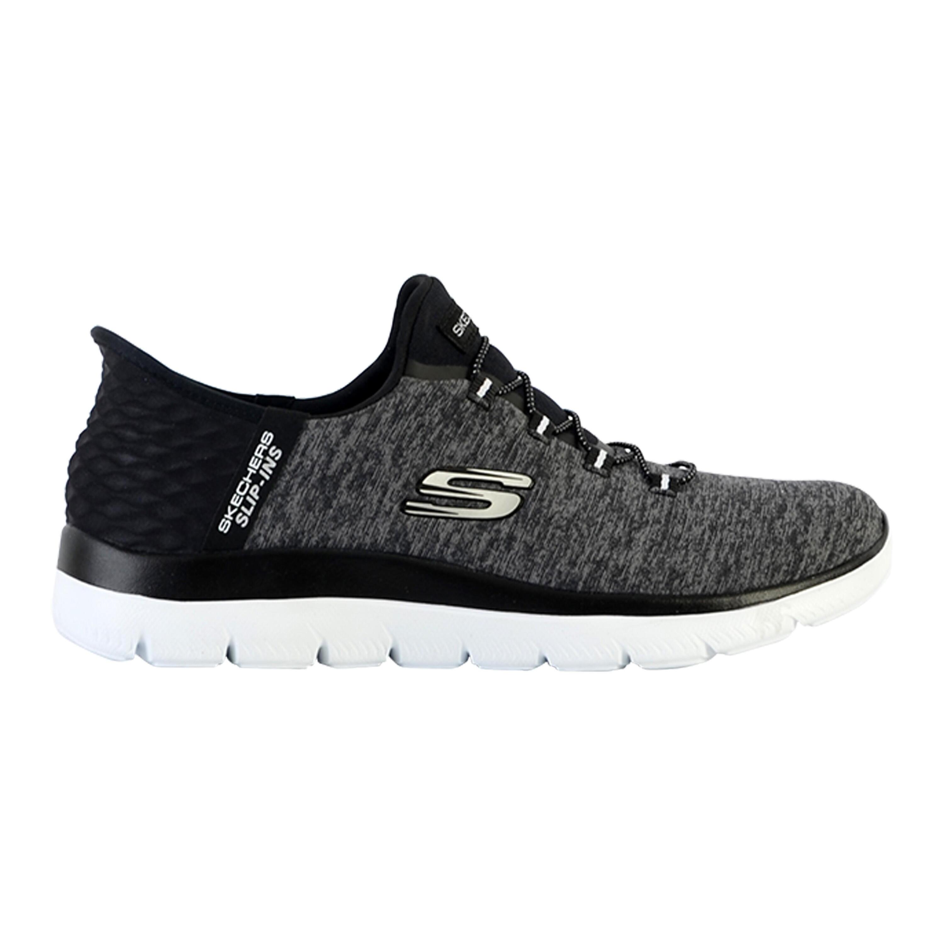 Zapatillas Skechers Mujer Summits - Dazzling haze Negro/ Blanco 2/6