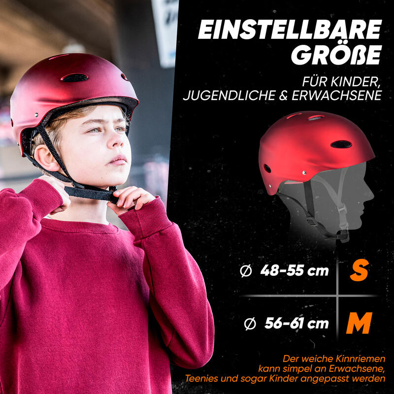 verstellbarer Skatehelm mit Design - BMX Kinderhelm