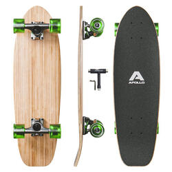 Mini Long Cruiser Vintage, 70cm, roulements ABEC 9, haute vitesse, kicktail