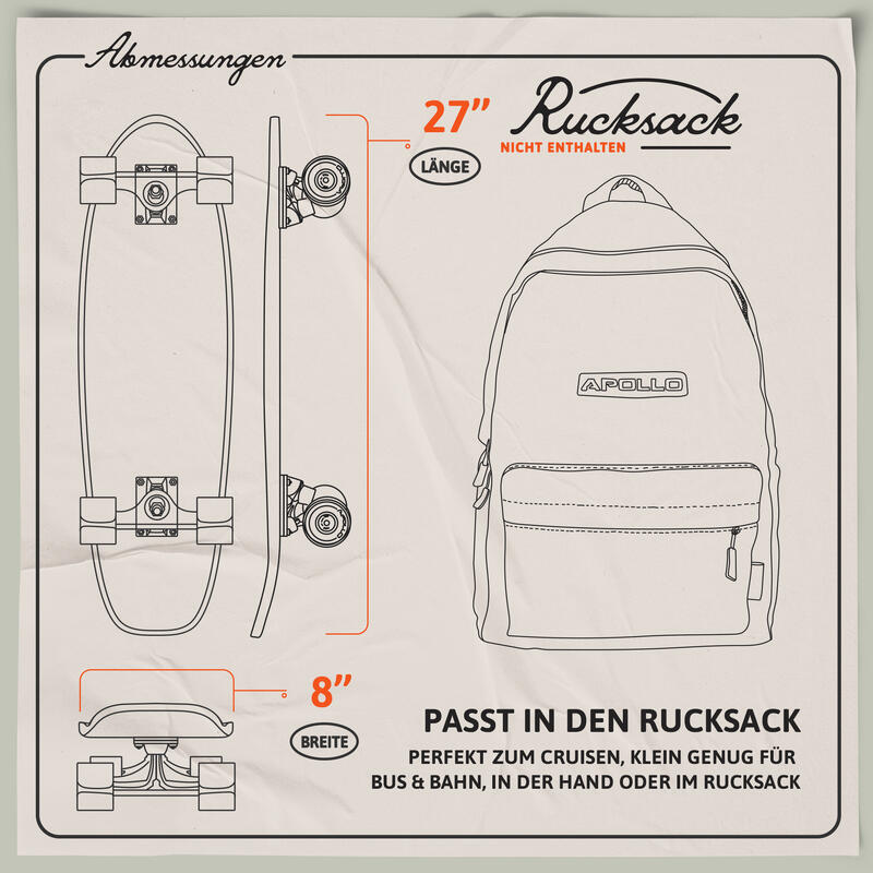 Midi Board Cruiser Mini-Longboard