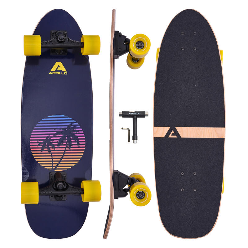 Surfskate Board - midi Longboard mit hochwertiger Surf Skate Achse