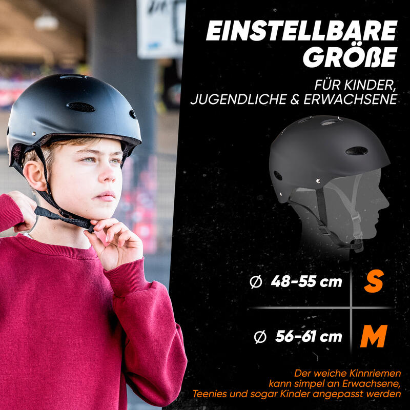 verstellbarer Skatehelm mit Design - BMX Kinderhelm