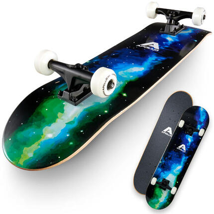 Skateboard 7 plis, concave moyen, roulements ABEC-7