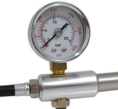 Pompe à pied GIYO avec manomètre analogique jusqu'à 21 bar (300 PSI) 3/3