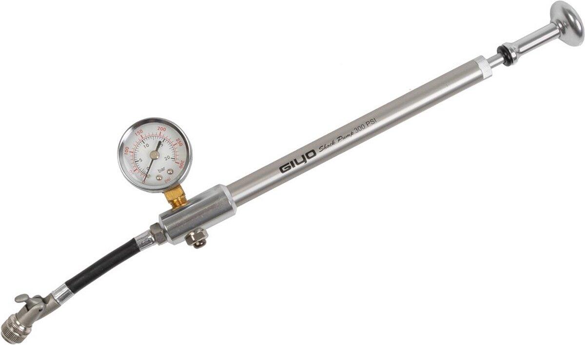 Pompe à pied GIYO avec manomètre analogique jusqu'à 21 bar (300 PSI) 2/3