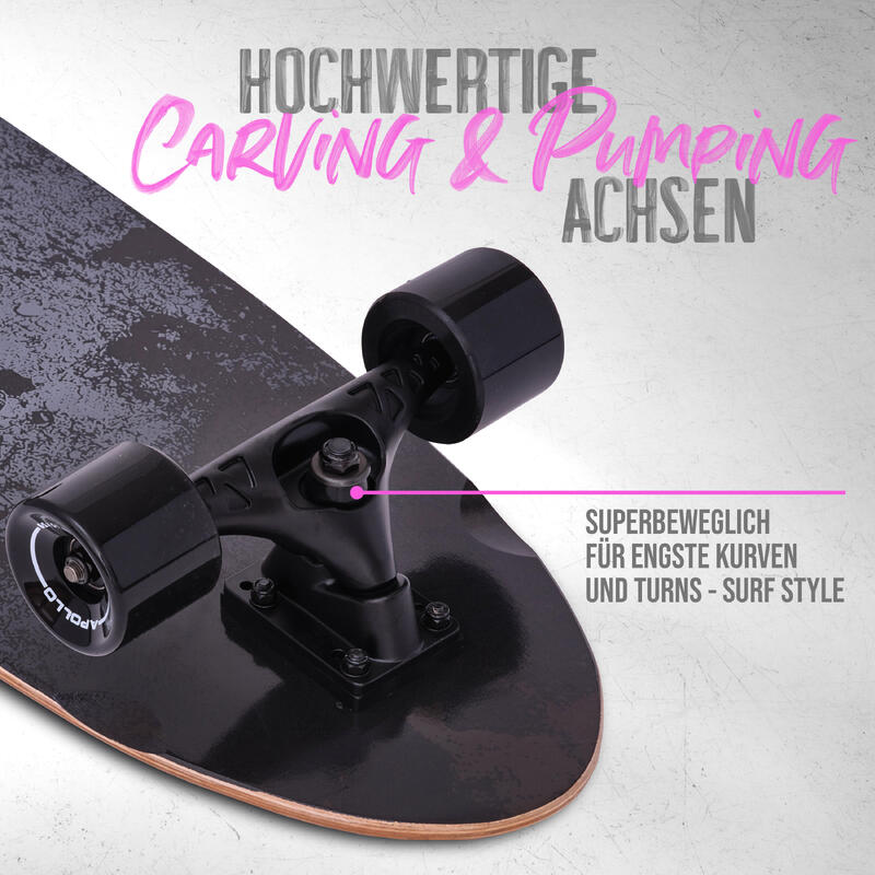 Surfskate Board - midi Longboard mit hochwertiger Surf Skate Achse