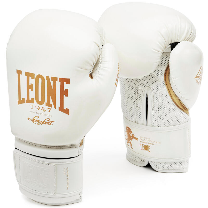 Manusi de Box  Leone  Albe-Aurii