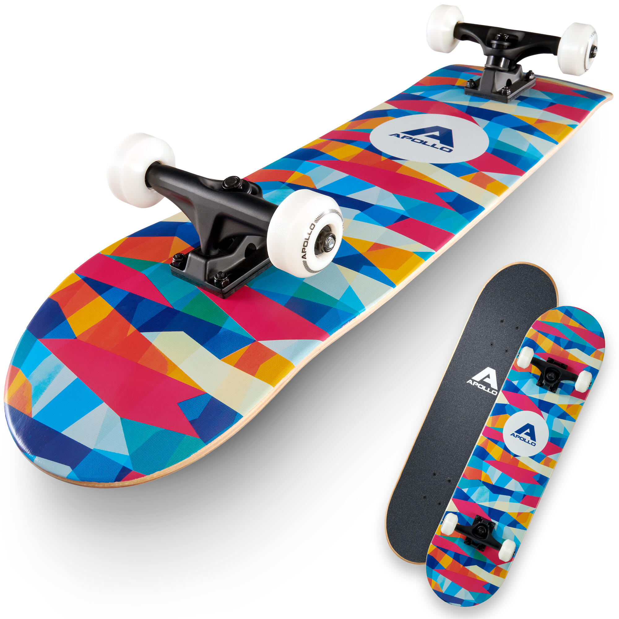 APOLLO Skateboard 7-laags deck, medium concave, ABEC-7 lagers