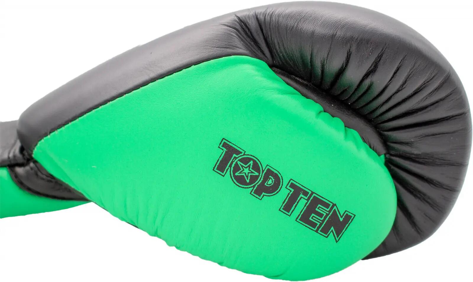 Manusi box "Profi", Top Ten, Negru-Verde, 10oz 3/3