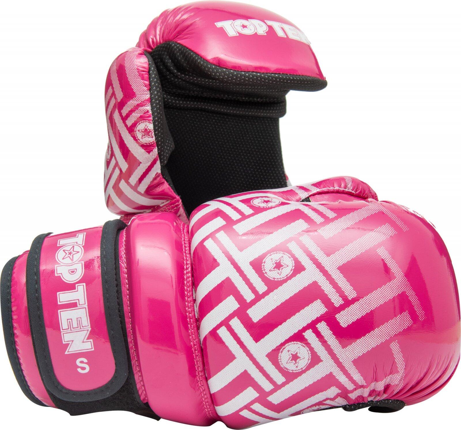 Manusi de kickboxing “Glossy Block PRISM”, Top Ten, roz, S