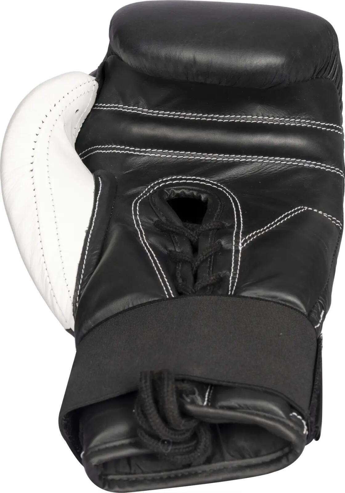 Manusi de box "Pro", Top Ten, Negru/Alb, 10 OZ 2/7