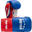 Manusi de box "Profi" Tricolor, Top Ten, Albastru,10 oz