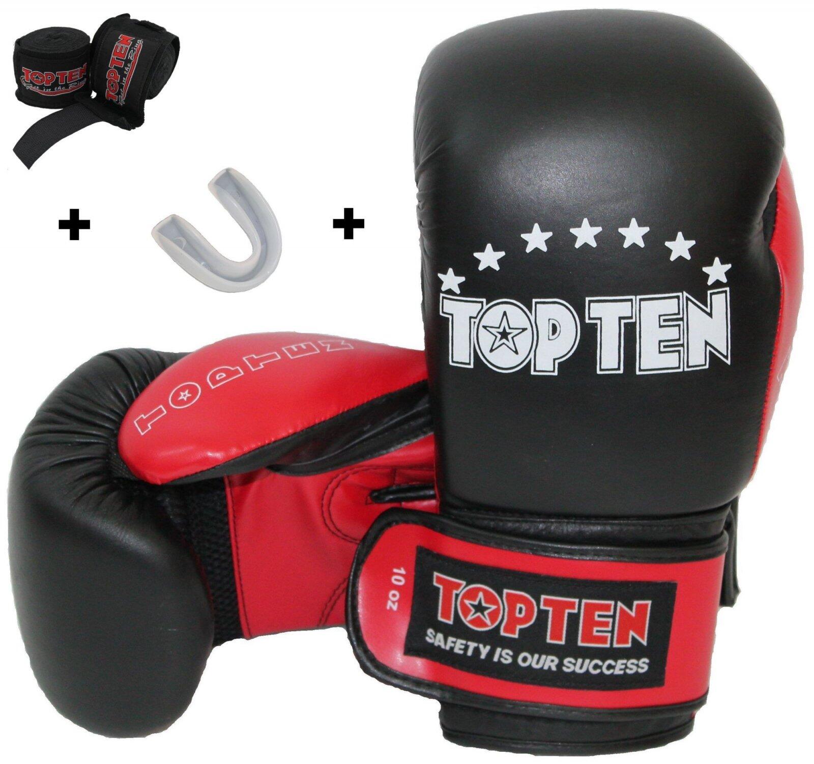 Kit de început manusi de box proteza de gura si bandaje, Top Ten