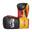 Manusi de box "Profi" Tricolor, Top Ten, Negru-Gold, 8 oz