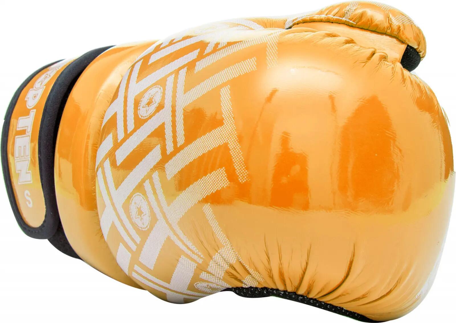 Manusi de kickboxing “Glossy Block PRISM”, Top Ten, galben, XS 7/7
