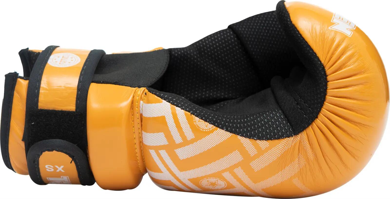 Manusi de kickboxing “Glossy Block PRISM”, Top Ten, galben, XS 5/7