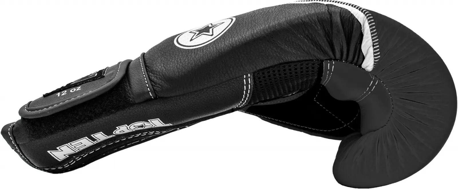 Manusi box 4select din piele, Top Ten, Negru, 10 oz 3/4