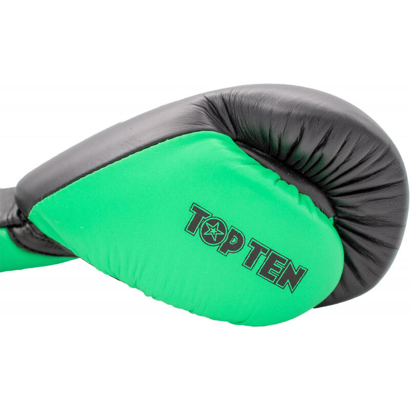 Manusi box "Profi", Top Ten, Negru-Verde, 12oz