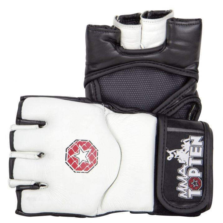 Manusi de MMA E-Flexx,Top Ten Negru-Alb, M