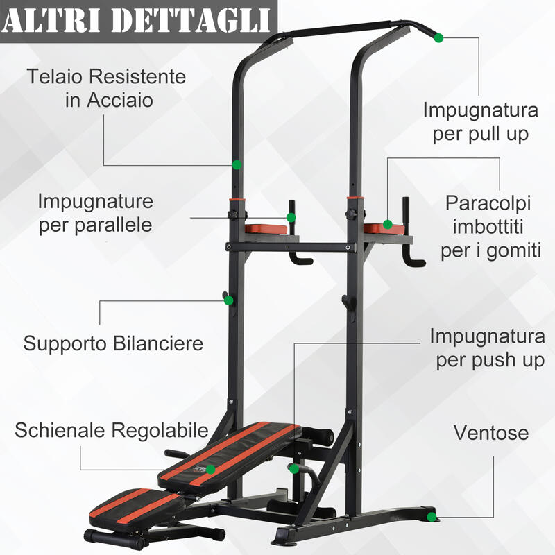 Aparat pentru Antrenament 92x178x200-236 cm Rosu