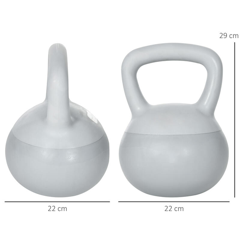 SPORTNOW Gantera kettlebell cu maner larg 10kg pentru antrenamente de rezistenta