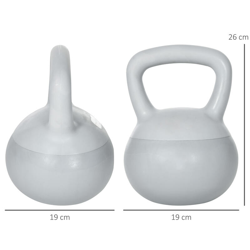 SPORTNOW Gantera kettlebell cu maner larg 6 kg pentru antrenamente de rezistenta