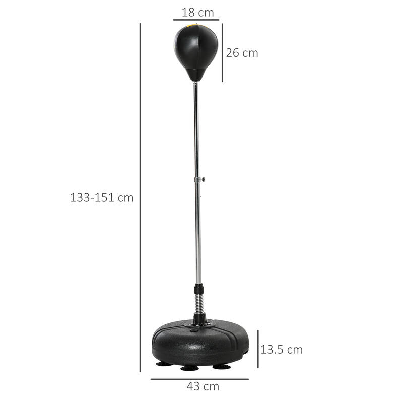 HomCom sac de box, 45x45x133-151cm, auriu