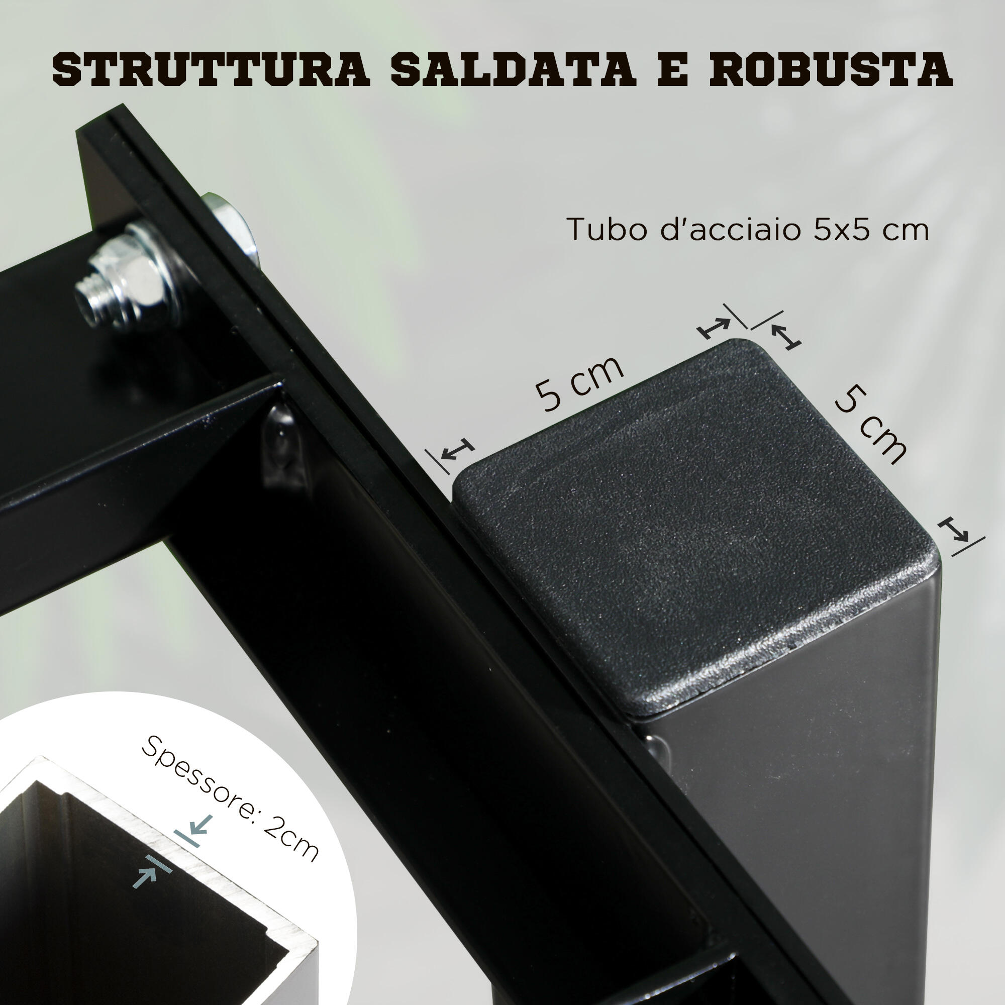SPORTNOW Porta Pesi con 2 Ripiani 92.5x50.5x80.5cm in Acciaio 4/7