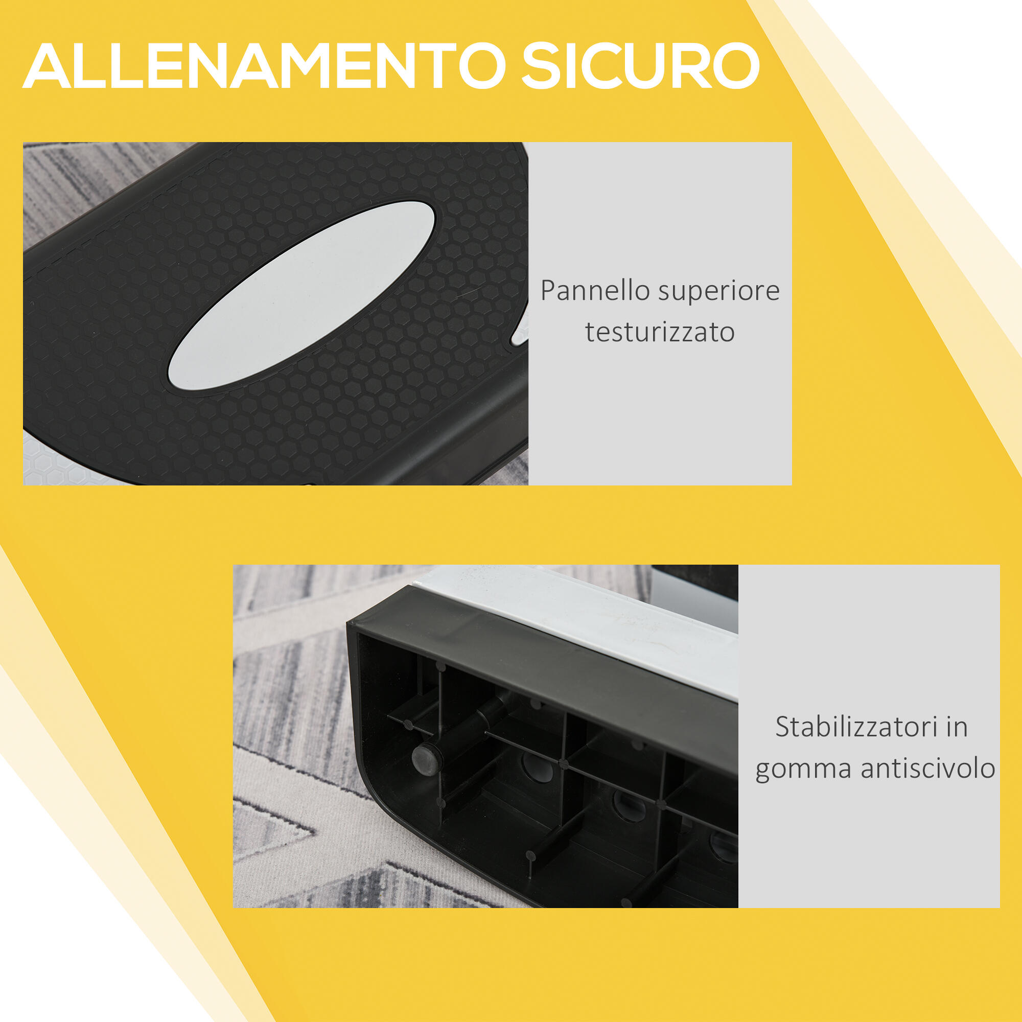 HOMCOM Step da Aerobica Antiscivolo con Altezza Regolabile a 10-15-20 cm 6/7