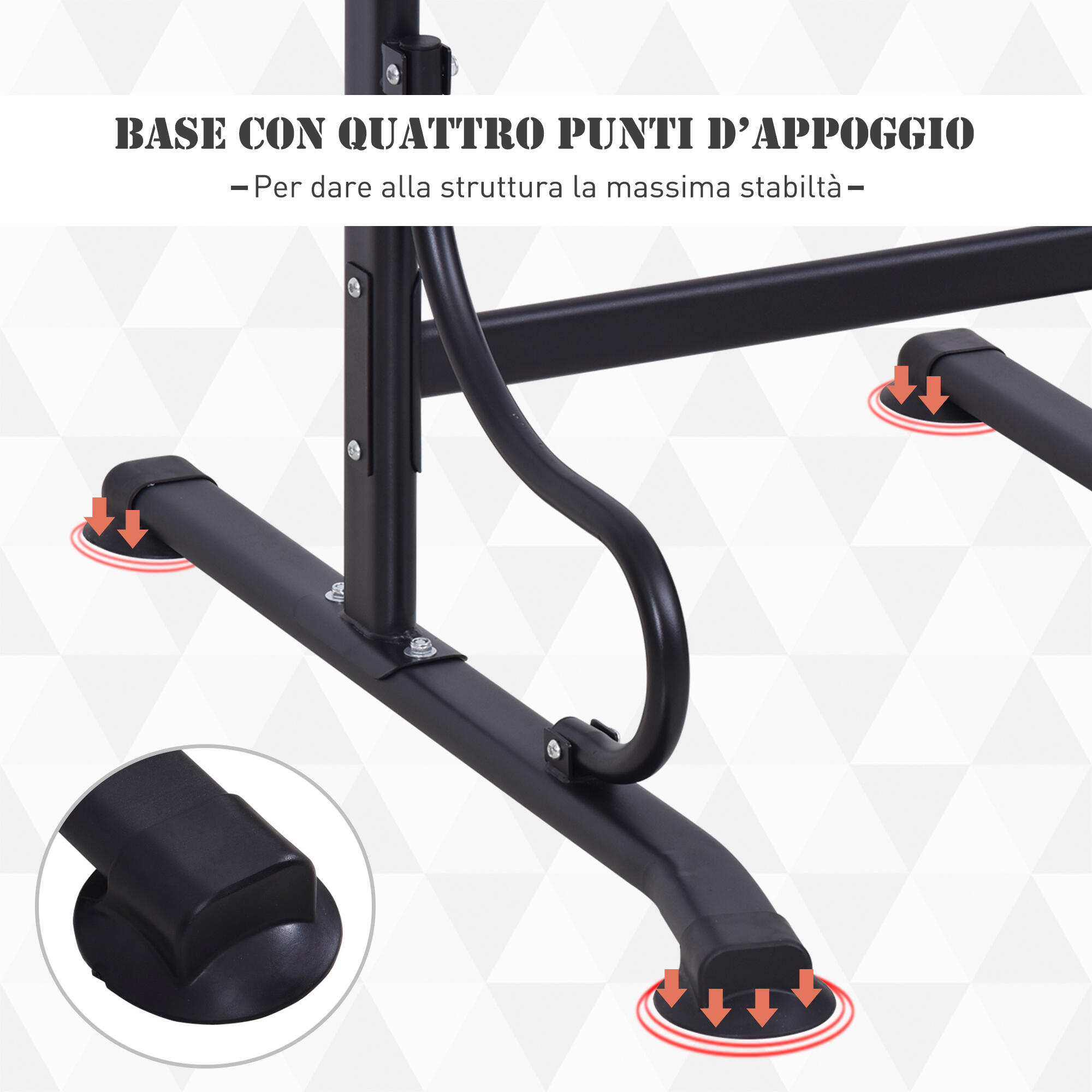 HOMCOM Power Tower Stazione Fitness Multiuso con Altezza Regolabile in Acciaio 7/8