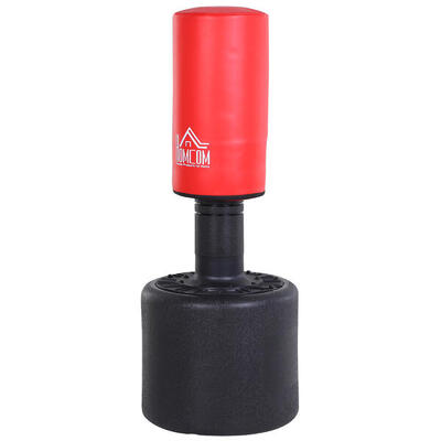 HOMCOM Sacco Boxe da Terra. Altezza Regolabile 145-172cm. Base da 100kg/120kg