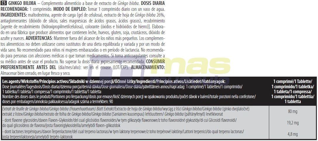 Biotech Usa Ginkgo Biloba 90 Comp 4/4
