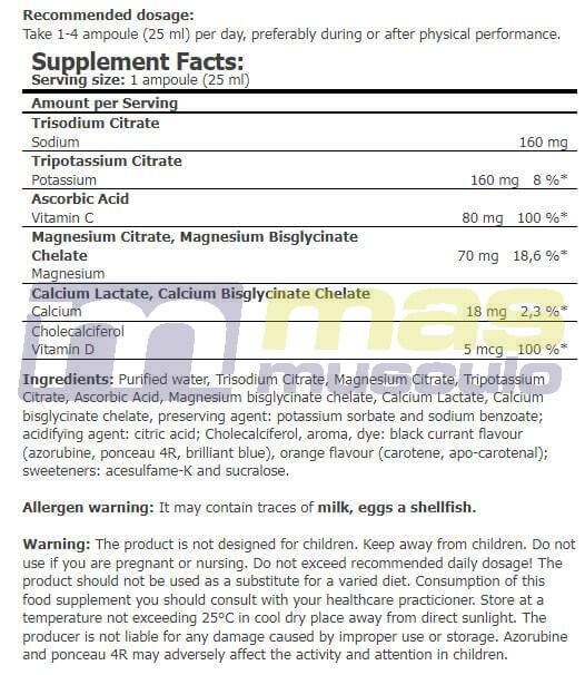 Amix Performance E-Lite Electrolytes Liquid 20 viales x 25 ml 3/3