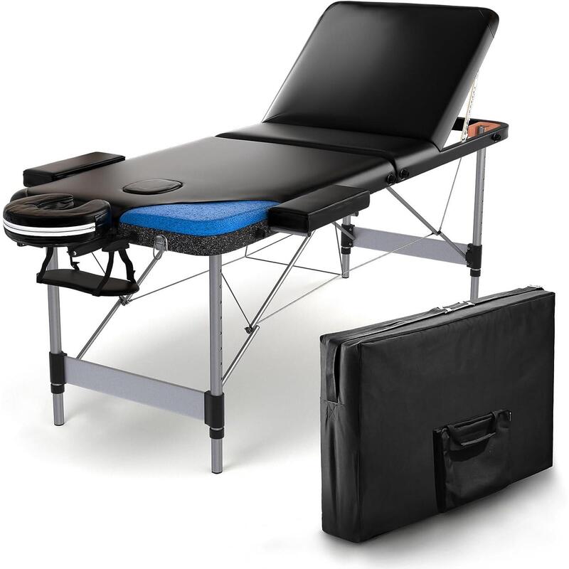 Lettino massaggio professionale in alluminio 3 zone richiudibile e trasportabile