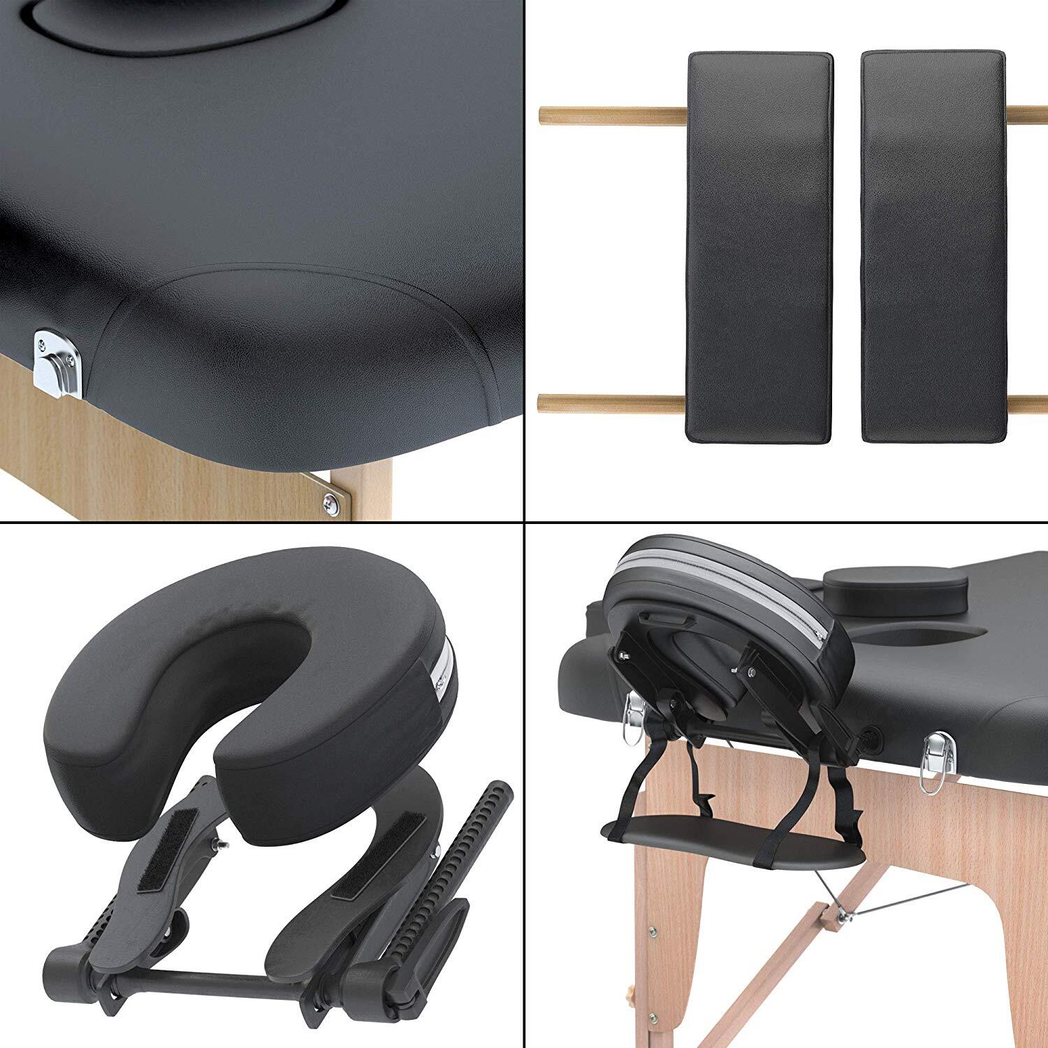 Lettino massaggio professionale 3 zone in legno richiudibile e trasportabile 3/7