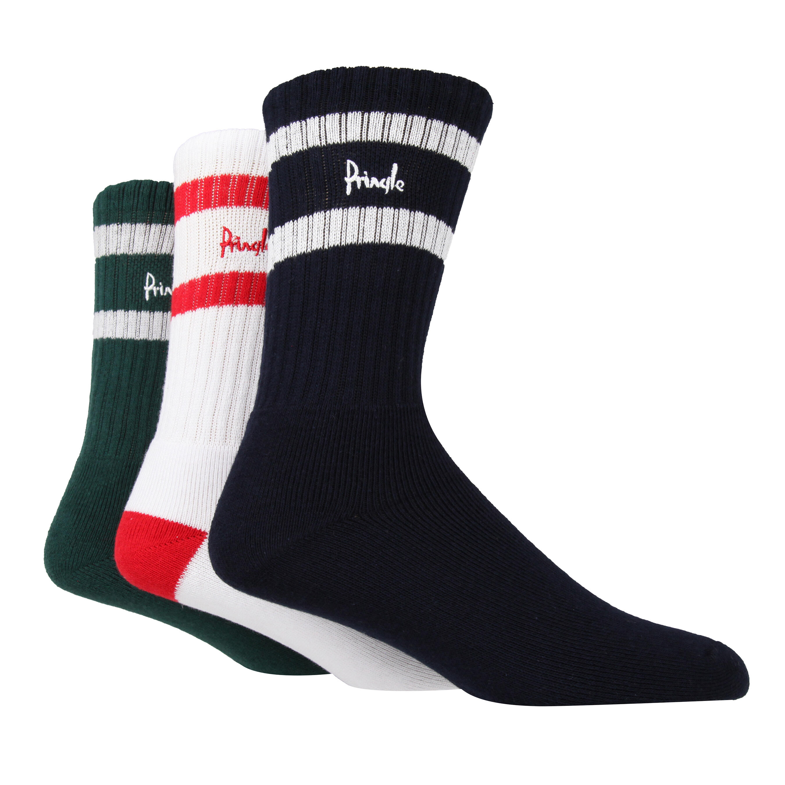 PRINGLE OF SCOTLAND P2050 Mens Sports Socks with Fully Cushioned Foot Fashion Mix 3