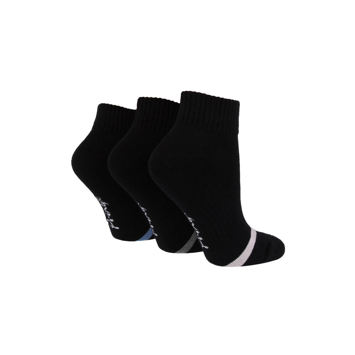PRINGLE OF SCOTLAND F1000 Womens Sports Socks Quarter length Cushioned Black
