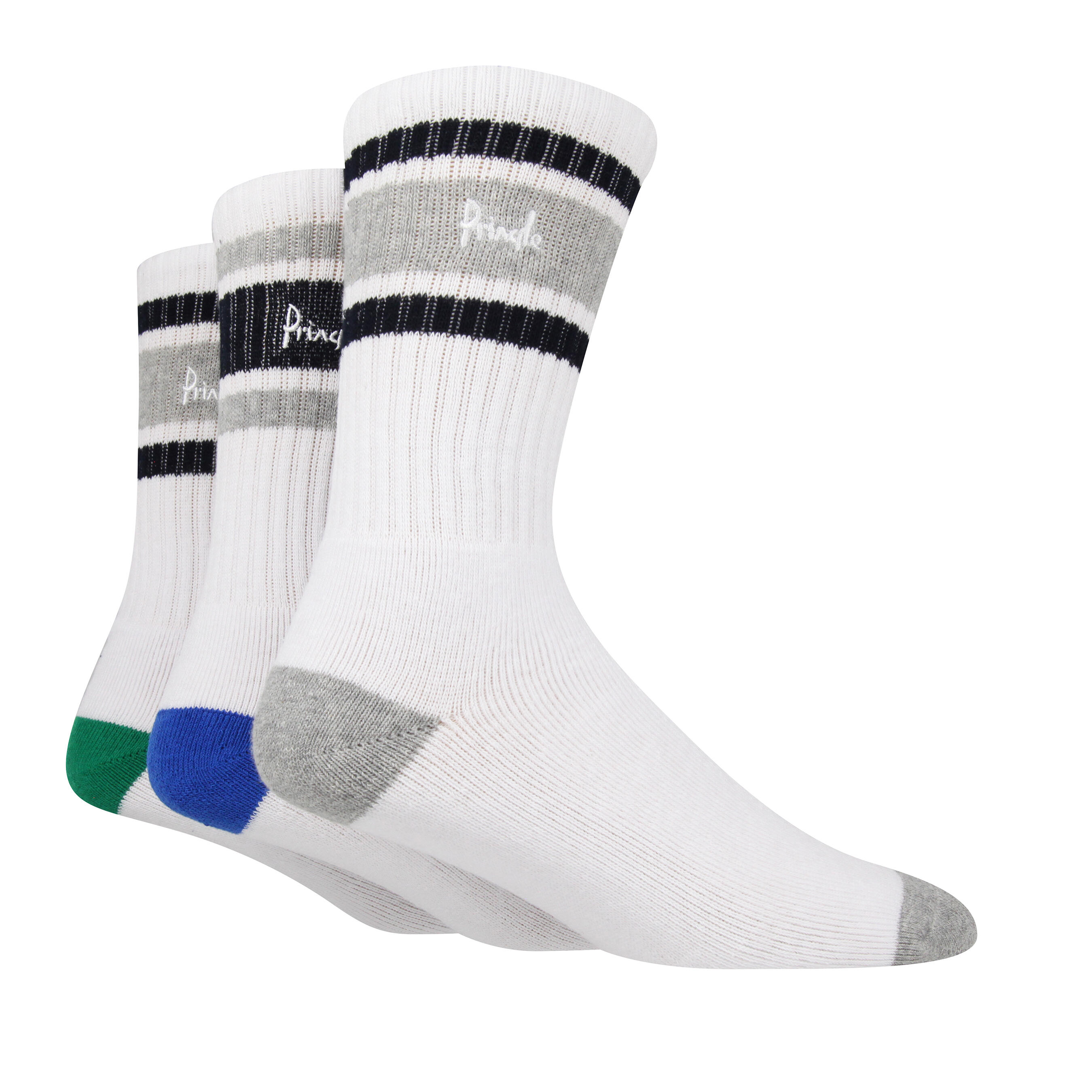 PRINGLE OF SCOTLAND P2050 Mens Sports Socks with Fully Cushioned Foot White Fashion