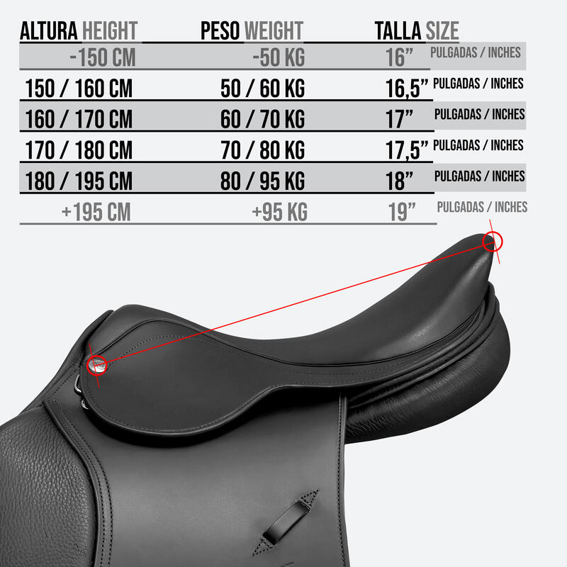 Silla De Montar De Salto Zaldi Star Con Baste Goma Inteligente