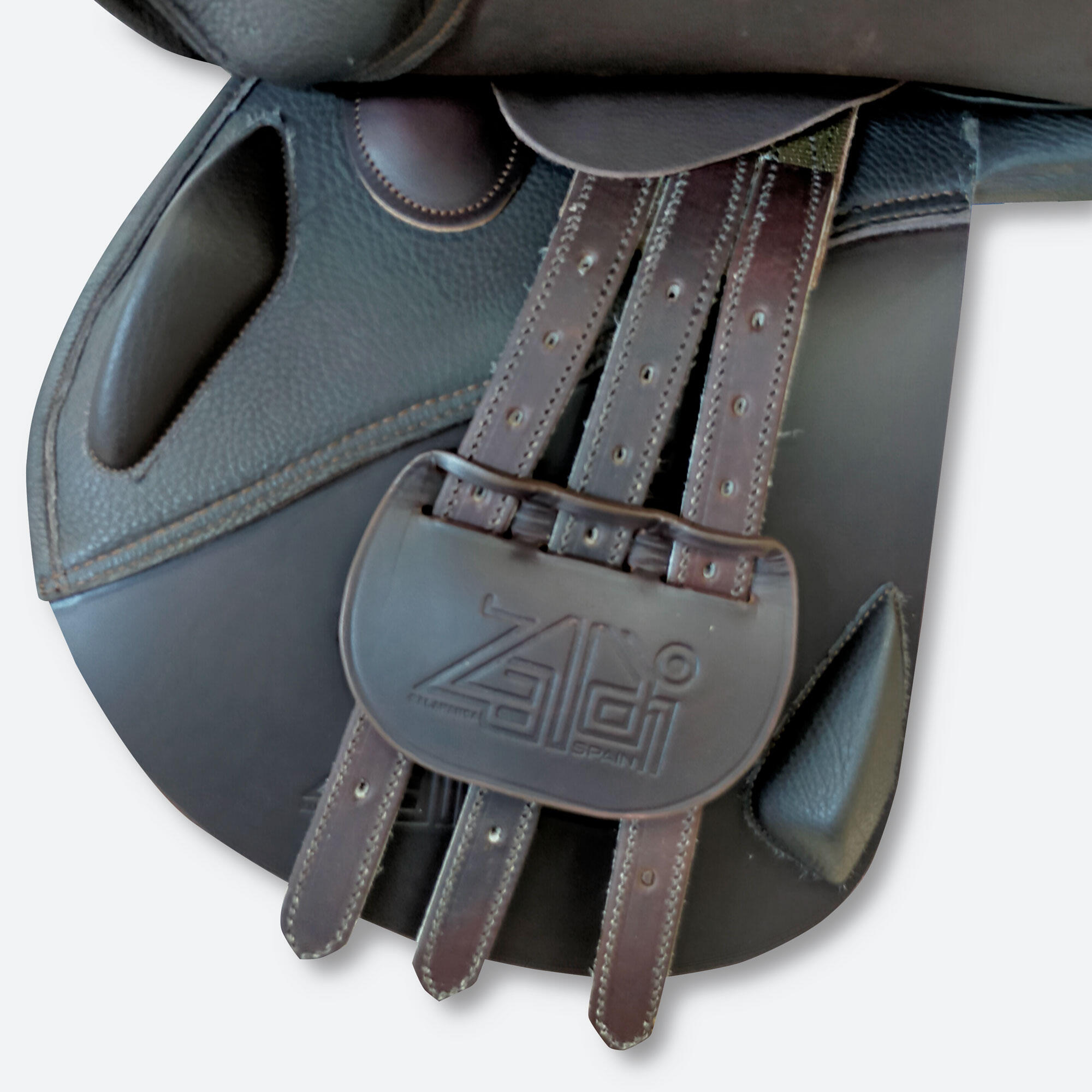Silla De Montar De Salto Equitación Zaldi Star Con Baste Goma Inteligente 4/5