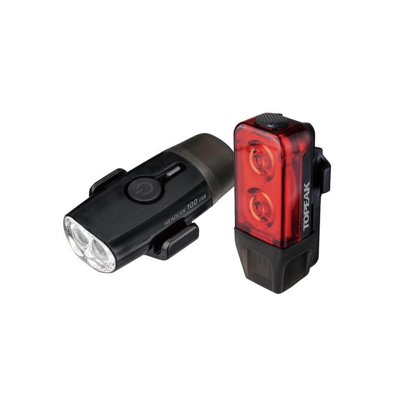 Faruri Set Topeak Powerlux Combo Tms098 - Negru-Rosu