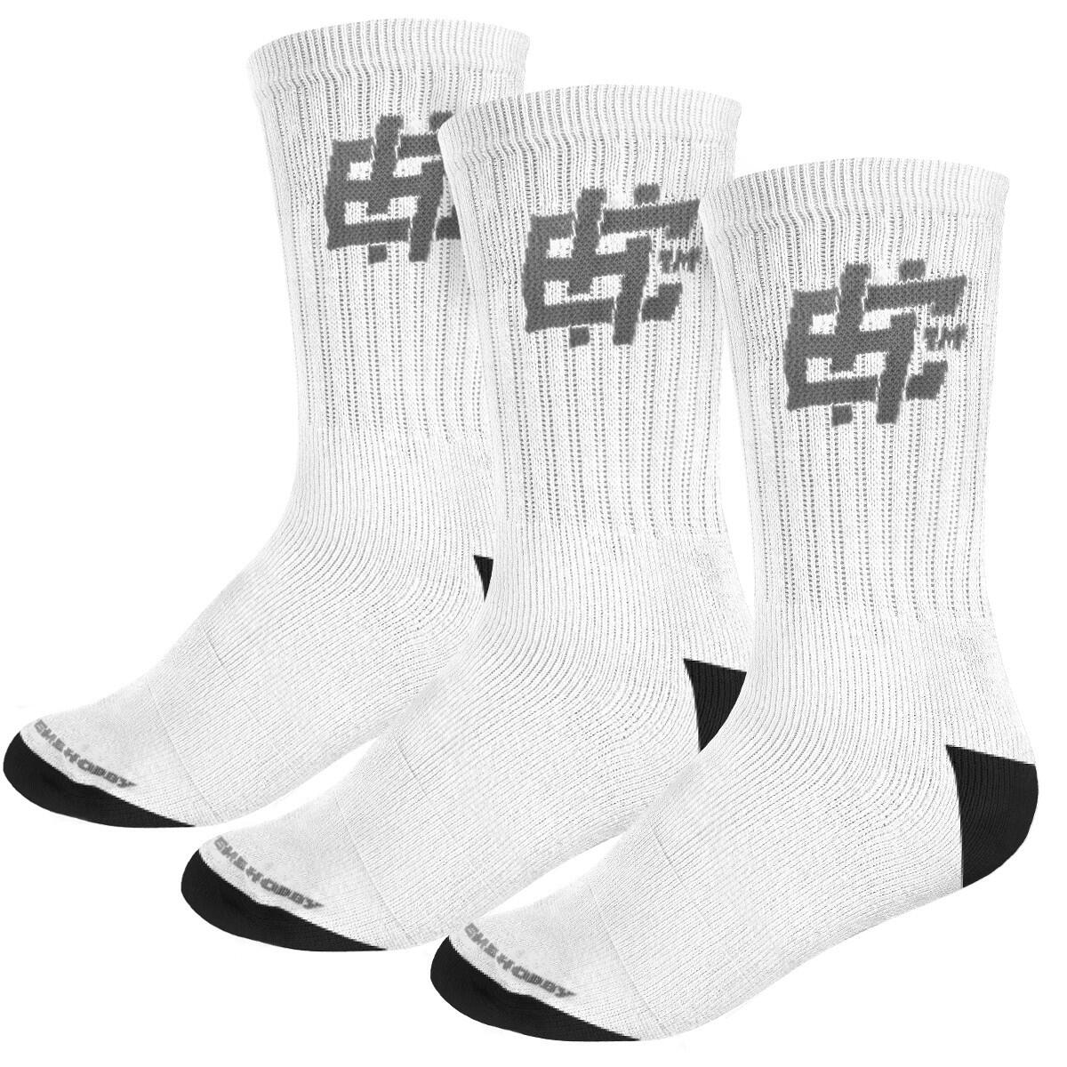 Extreme Hobby - Chaussettes De Sport Longues Pour Hommes Extreme Hobby Hashtag – Lot De 3 - Chaussettes - Blanc - 39/42 - Decathlon