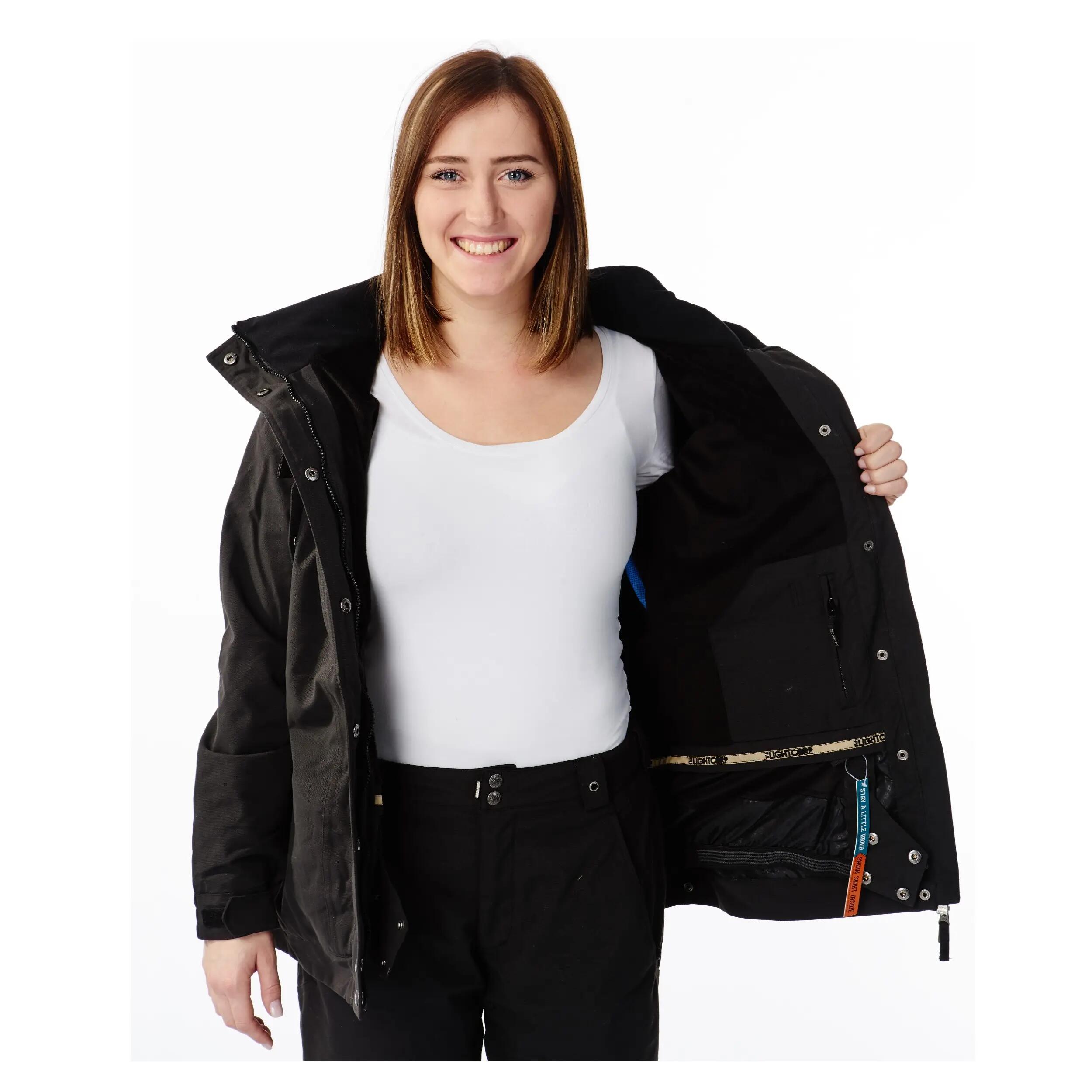 Ski-/Snowboardjacke Damen - Pepper black 2/4