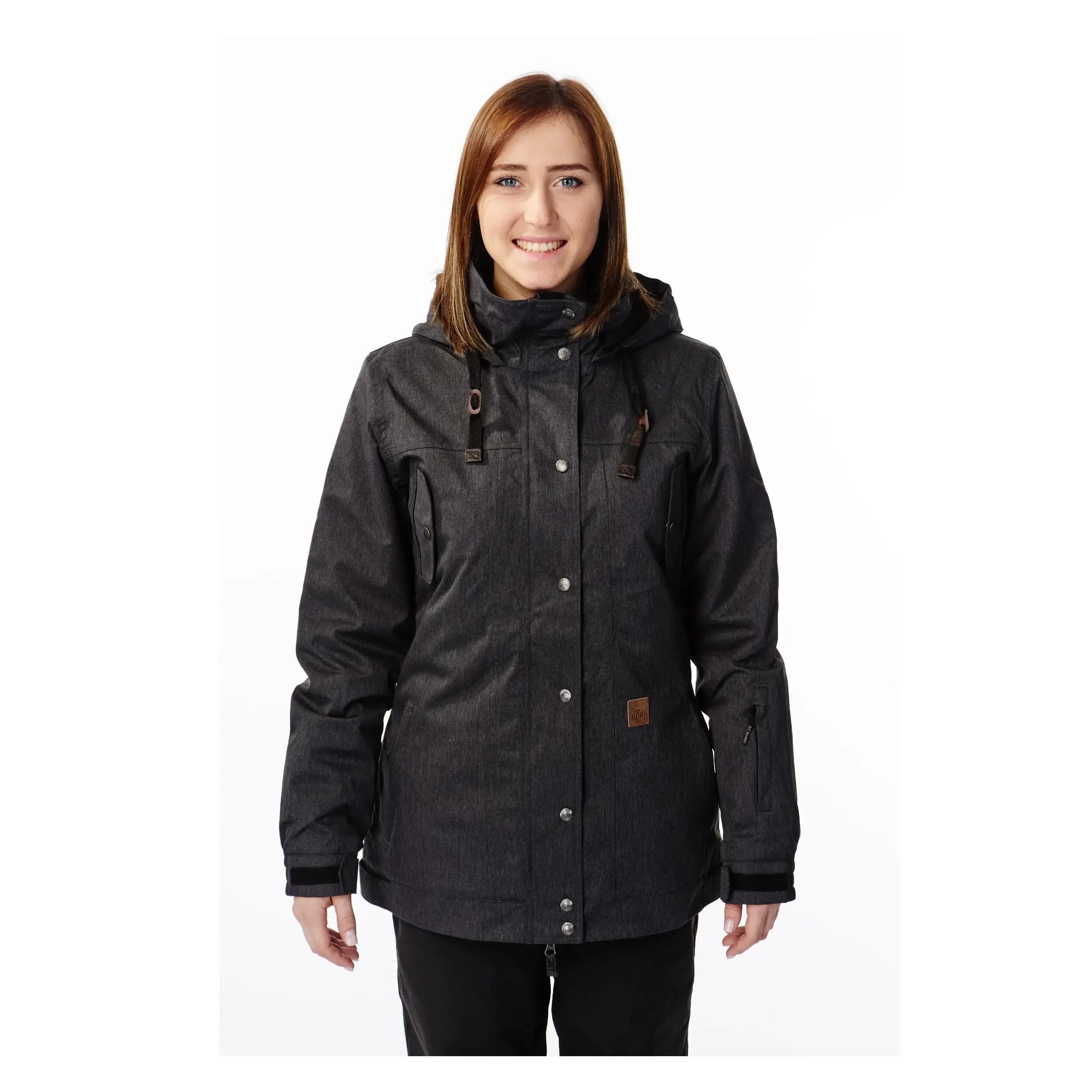 Ski-/Snowboardjacke Damen - Pepper dunkelgrau anthrazit 1/4
