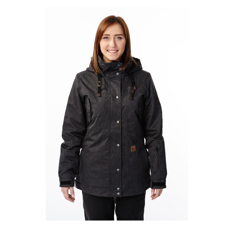 Ski-/Snowboardjacke Damen - Pepper dunkelgrau anthrazit