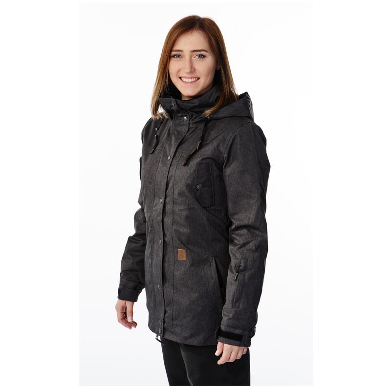 Ski-/Snowboardjacke Damen - Pepper dunkelgrau anthrazit