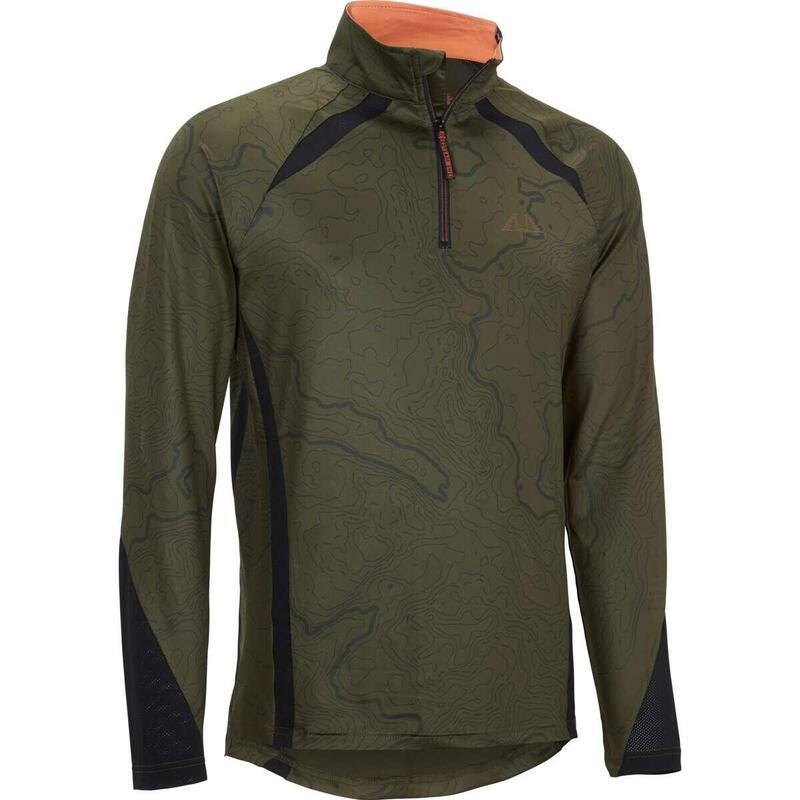 Jersey Half-Zip Alpha Antibite Verde Impreso