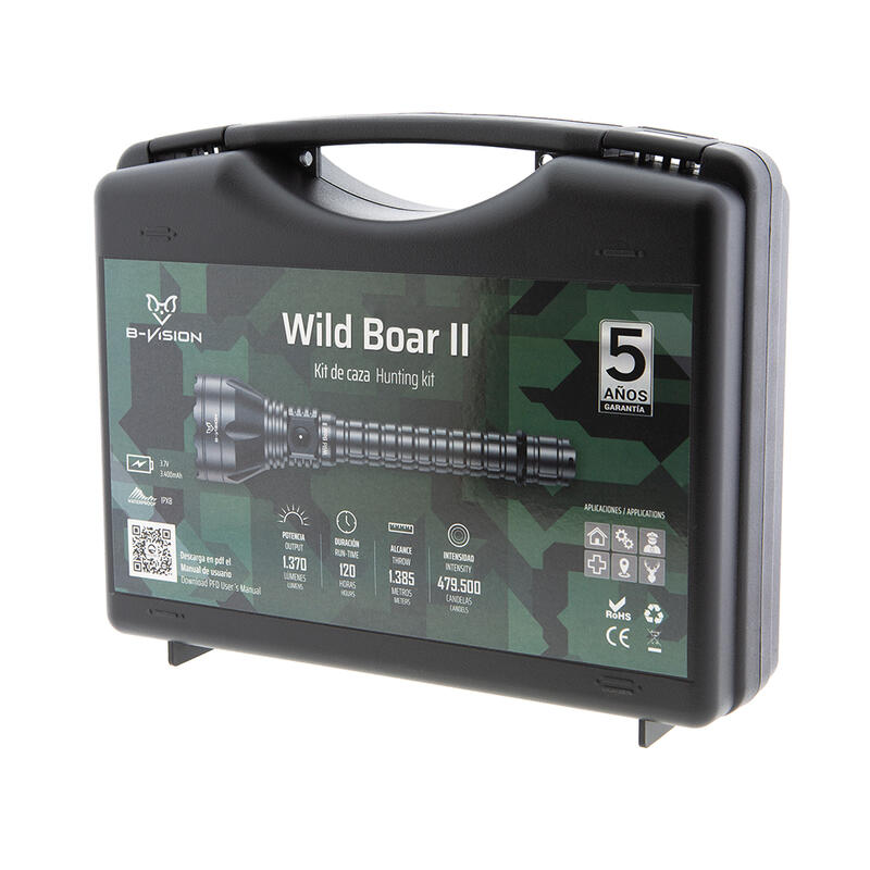 Lanterna LED com kit de caça B-Vision Wild Boar II