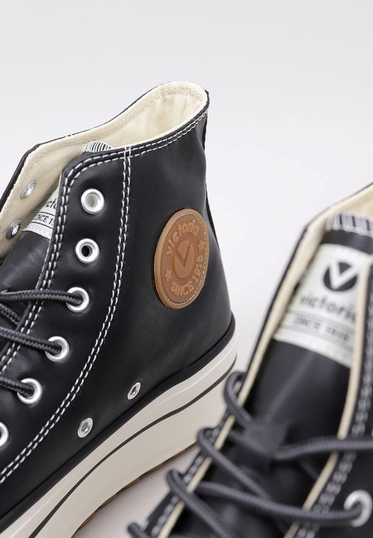 Zapatillas Caminar Mujer VICTORIA TRIBU DOBLE SIERRA EFECTO PIEL Negro 4/6